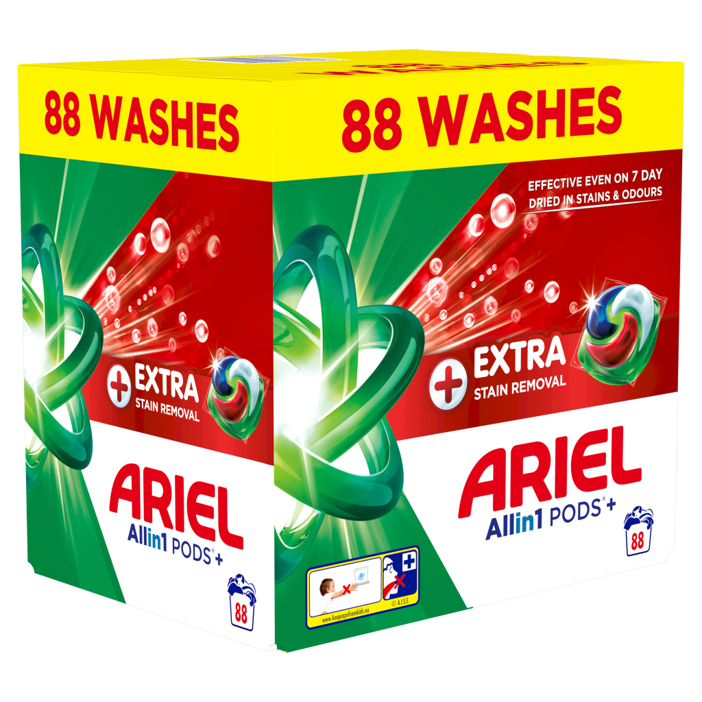Капсули для прання Ariel Pods+ All-in-1 Extra Stain Removal Екстрасила виведення плям 88 шт. (8700216764353) - изображение 2