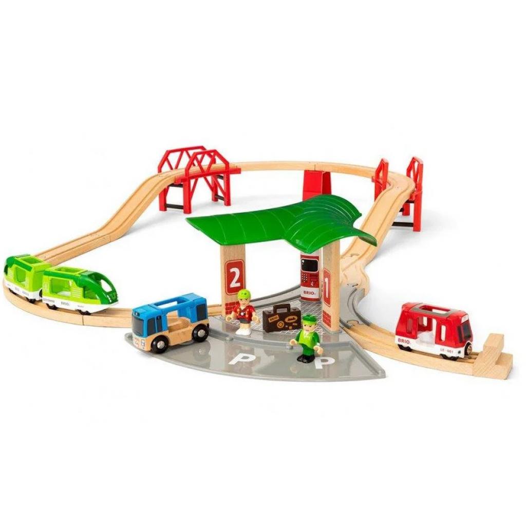 Залізниця Brio World Набір з автовокзалом і мостами (33627) - зображення 2