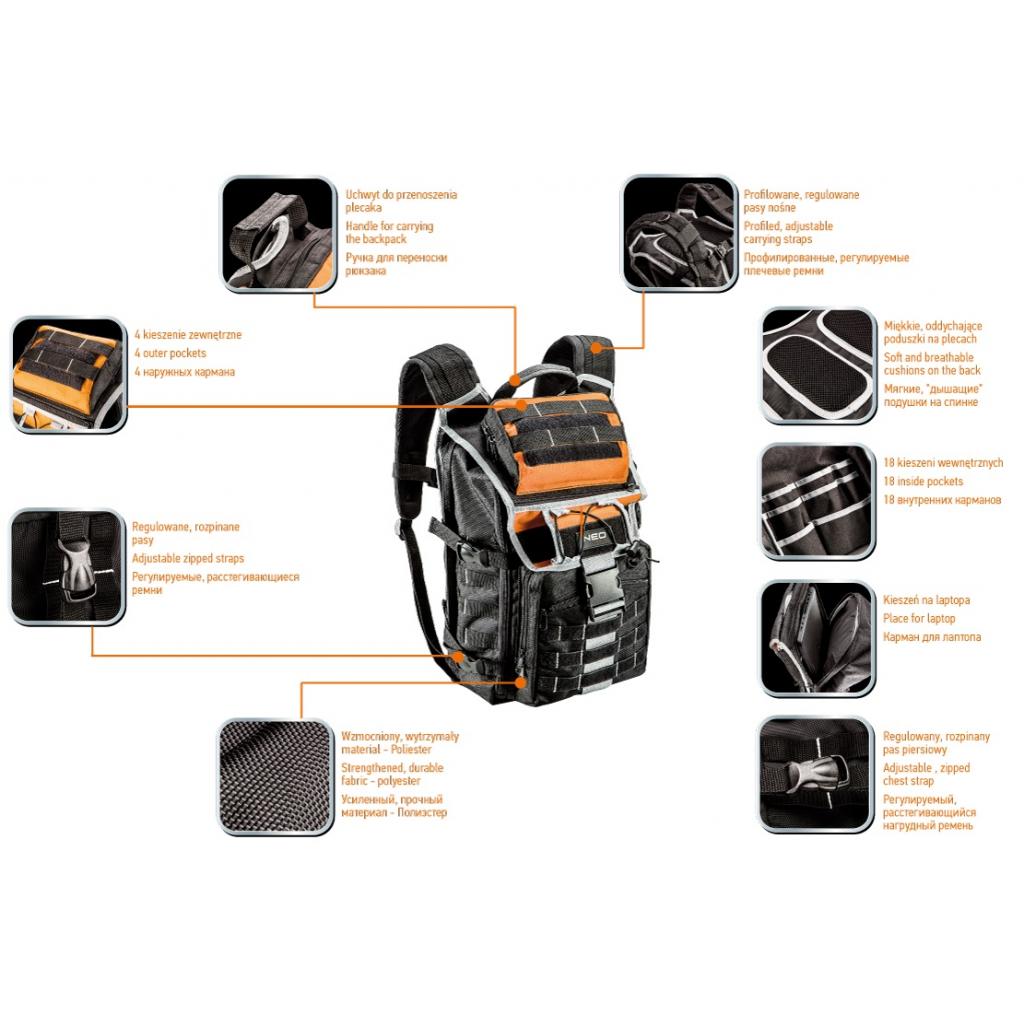 Сумка для інструмента Neo Tools рюкзак 22 кишені, поліестер 600D (84-304) - зображення 2
