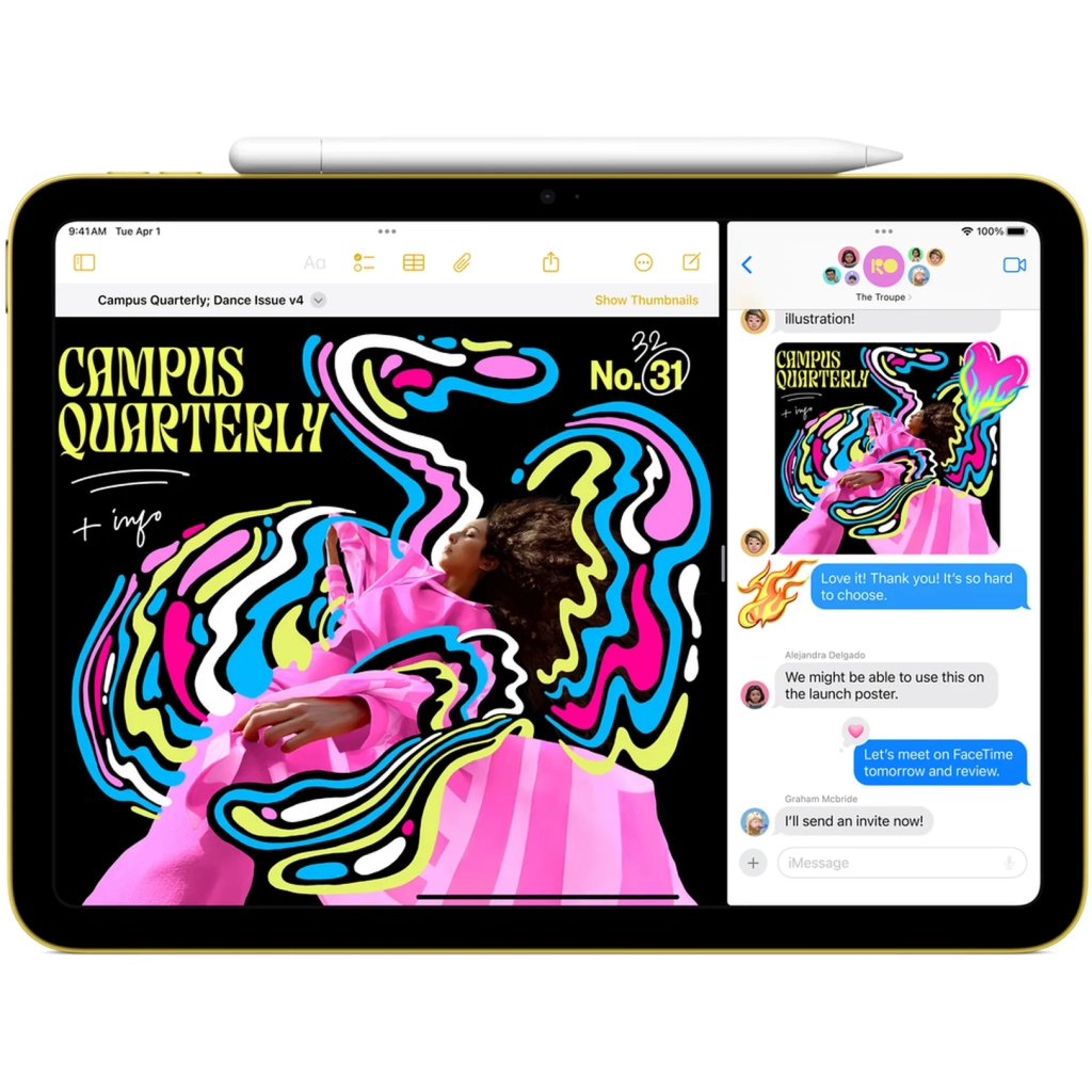 Планшет Apple iPad 11" 2025 Wi-Fi 128GB Yellow (MD4D4TY/A) - зображення 4