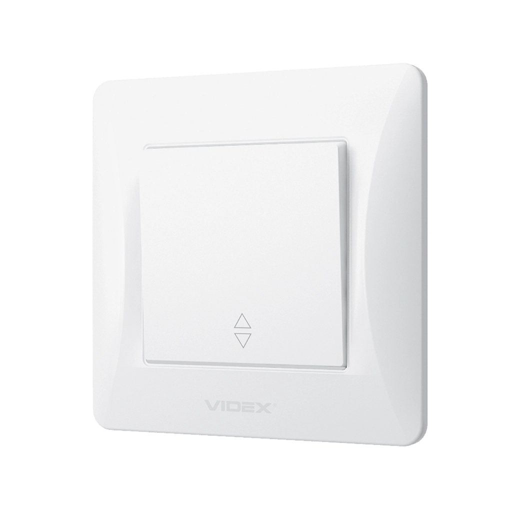 Перемикач Videx BINERA 1кл прохідний білий (VF-BNSW1P-W) - изображение 1