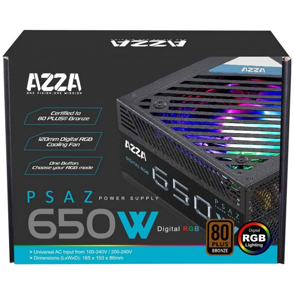 Блок живлення Azza 650W (PSAZ 650W ARGB) - зображення 3