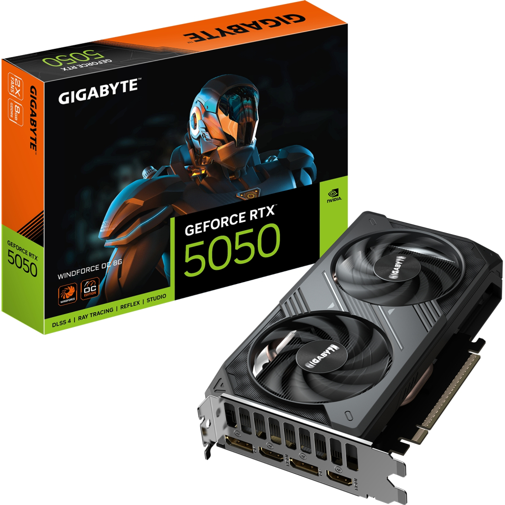 Відеокарта GIGABYTE GeForce RTX5050 8Gb WINDFORCE OC (GV-N5050WF2OC-8GD) - изображение 10