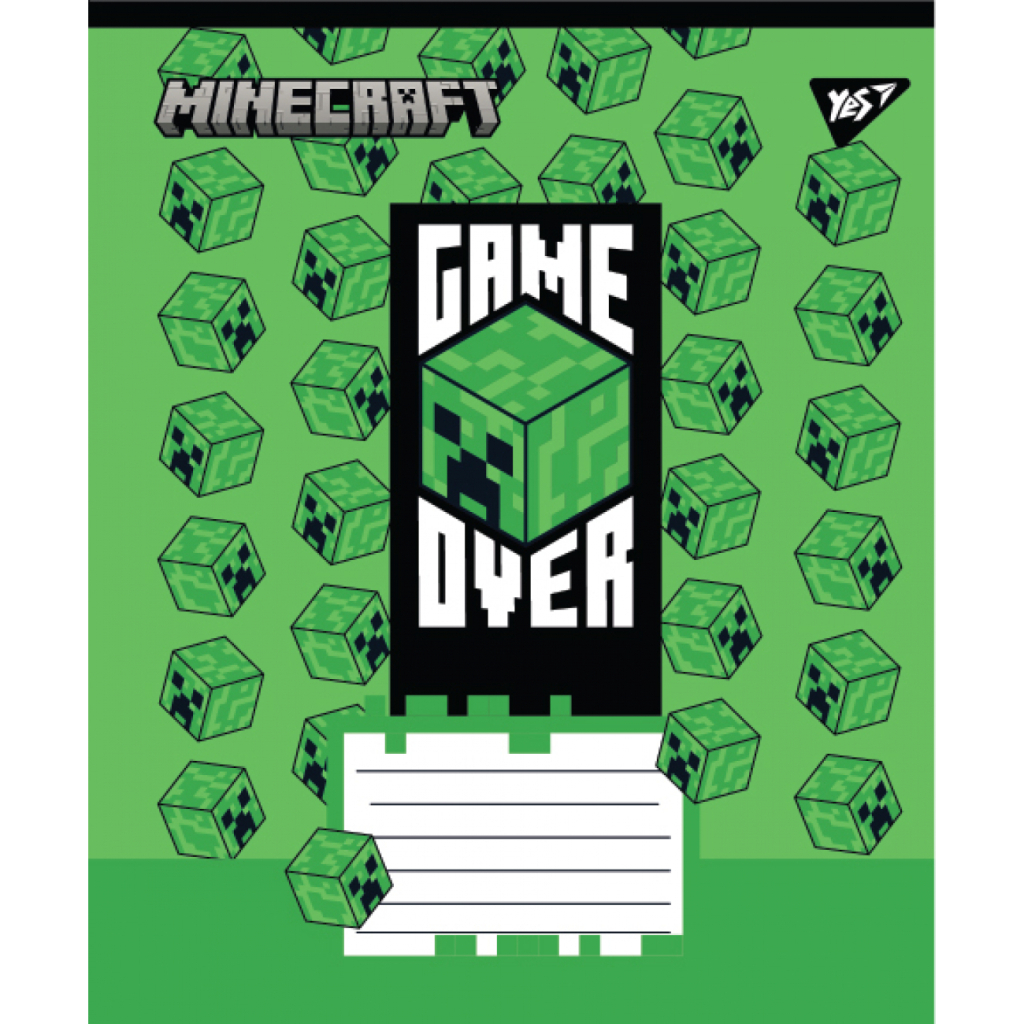 Зошит Yes Minecraft Walls А5 12 аркушів коса лінія (767565) - зображення 2