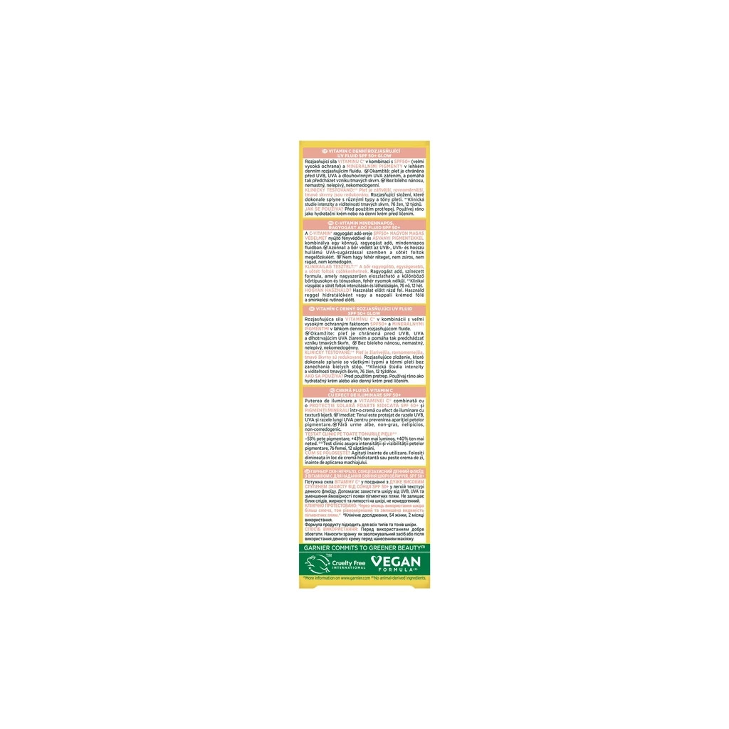 Засіб від засмаги Garnier Skin Naturals Сонцезахисний денний флюїд з вітаміном С SPF50+ 40 мл (3600542573023) - зображення 3