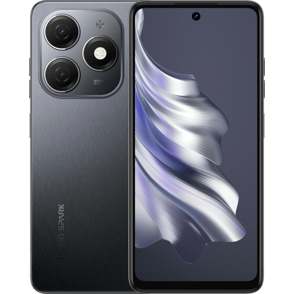 Мобільний телефон Tecno KJ5n (Spark 20 8/128Gb) Gravity Black (4894947011603) - зображення 1