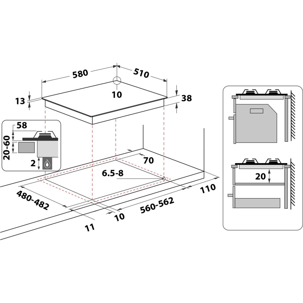 Варочна поверхня Whirlpool TKRL660IX - зображення 12