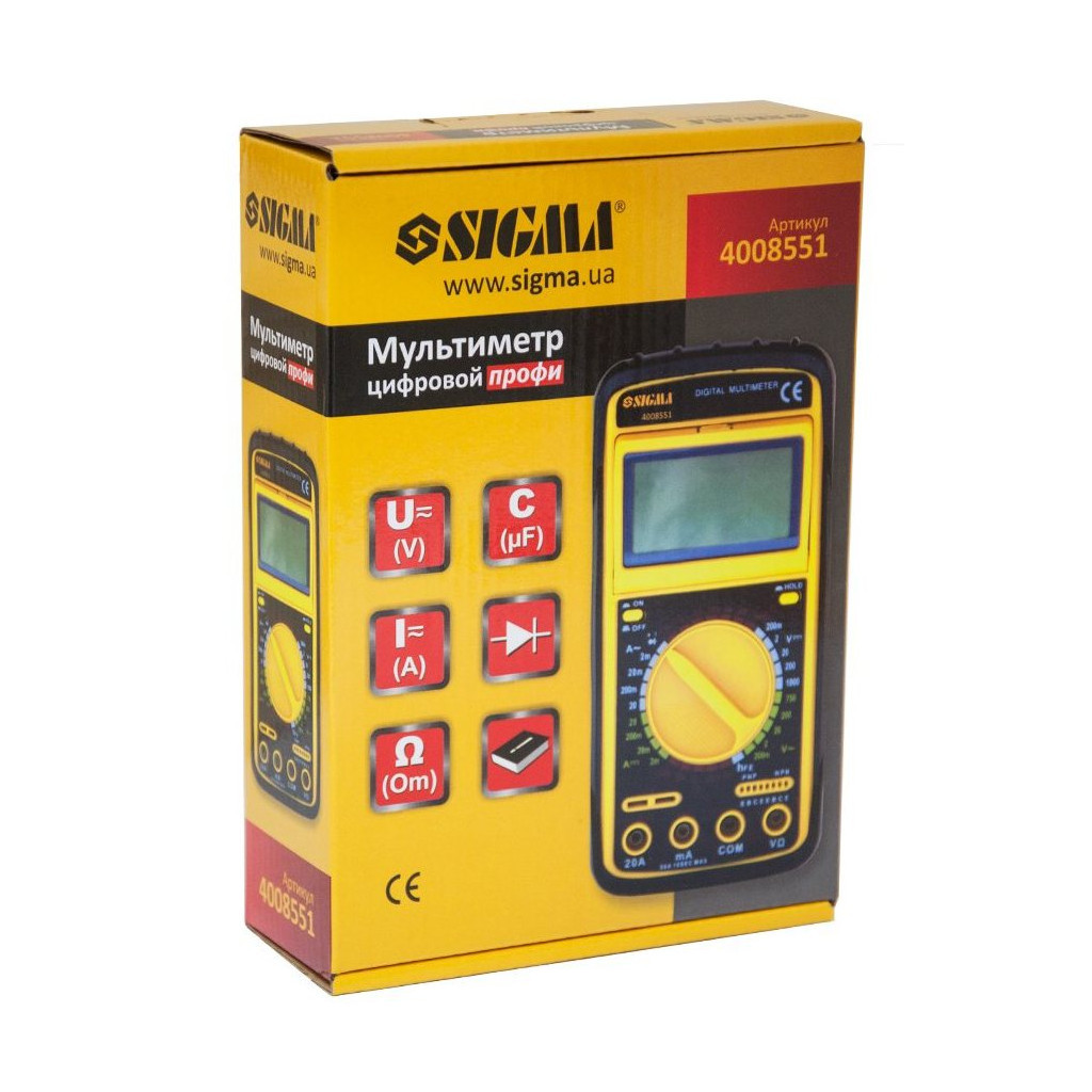 Цифровий мультиметр Sigma профі (4008551) - зображення 4