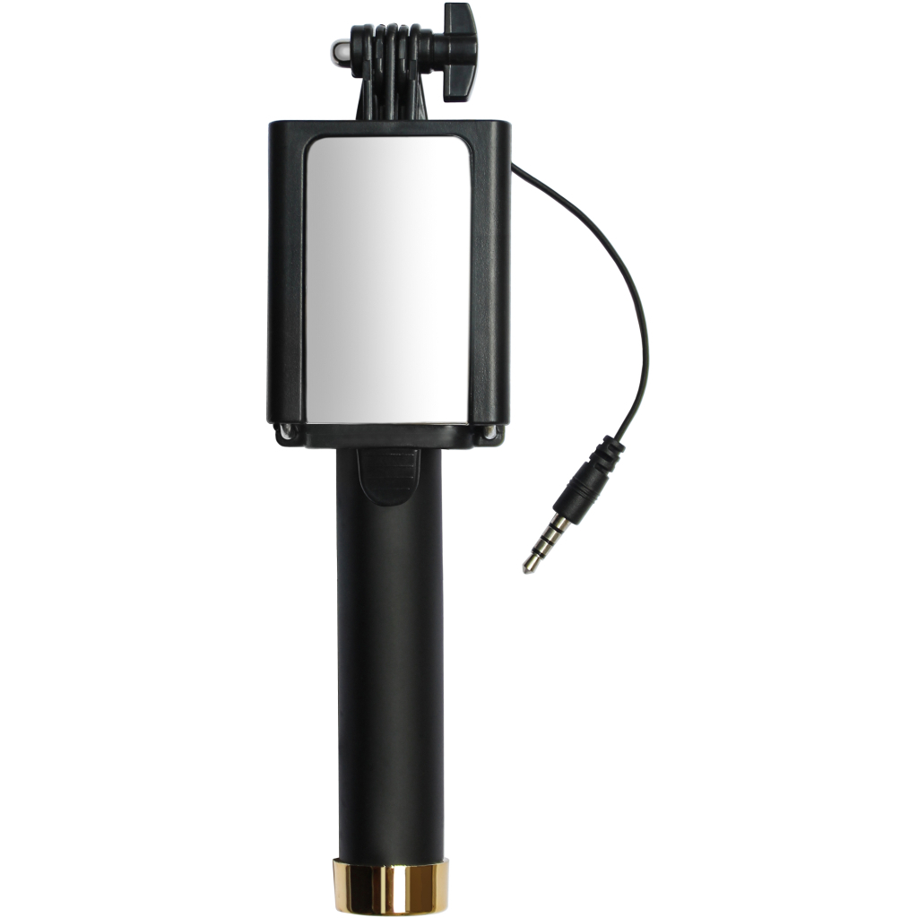 Монопод для селфі Grand-X Mirror 360 + дзеркало U-кріплення Gold (MI3UG) - зображення 1