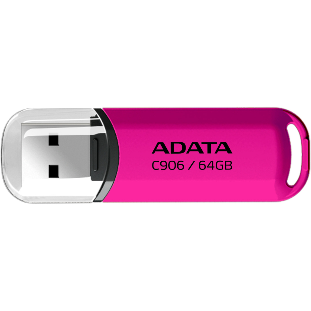 USB флеш накопичувач ADATA 64GB C906 Pink USB 2.0 (AC906-64G-RPP) - зображення 1