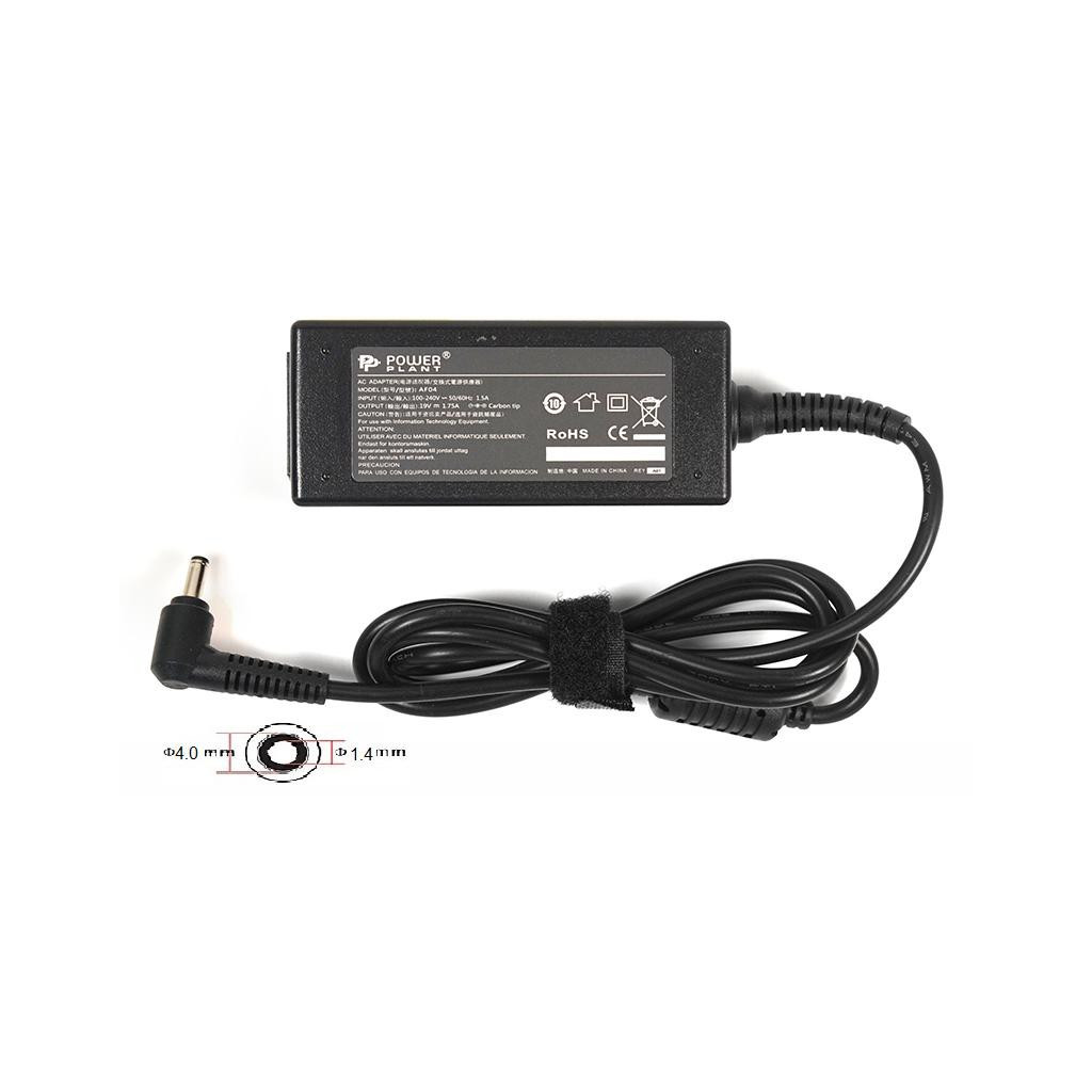 Блок живлення до ноутбуку PowerPlant ASUS 220V, 33W, 19V, 1.75A (4.0*1.35mm) (AS33F4014) - зображення 1