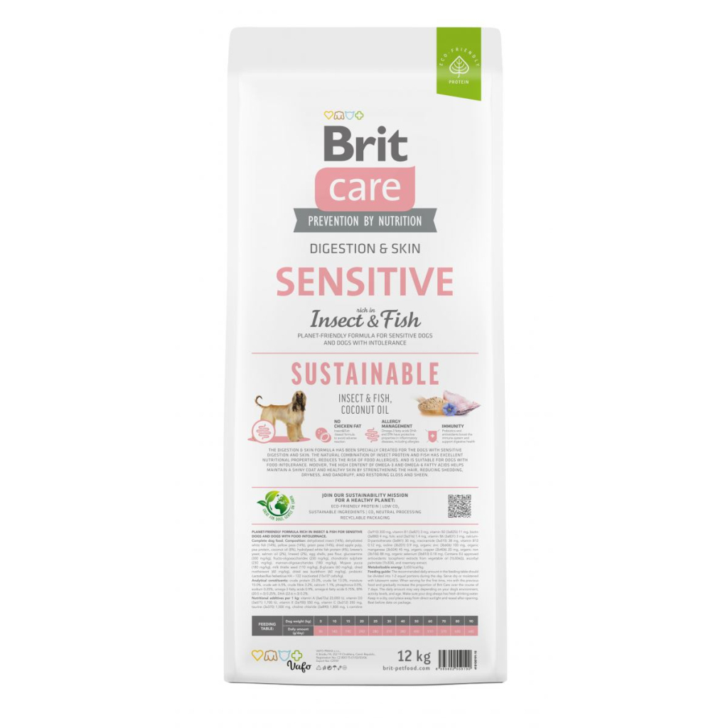 Сухий корм для собак Brit Care Dog Sustainable Sensitive Insect and Fish 12 кг (8595602559190) - зображення 4