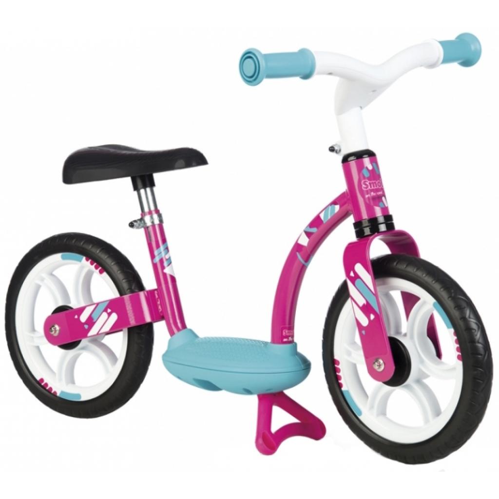 Біговел Smoby металевий з підніжкою Рожевий (770123) - зображення 1