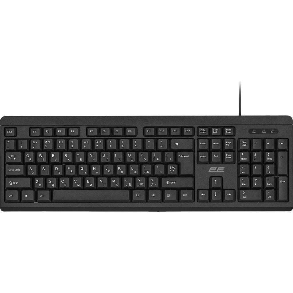 Клавіатура 2E KS108 USB Black (2E-KS108UB_UA) - зображення 1