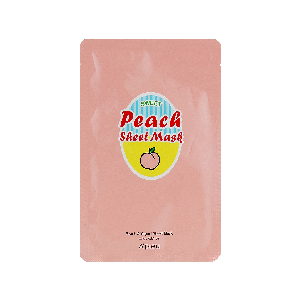Маска для обличчя A'pieu Peach Sweet Sheet Mask Персиковий йогурт 30 г (8806185745383) - зображення 1