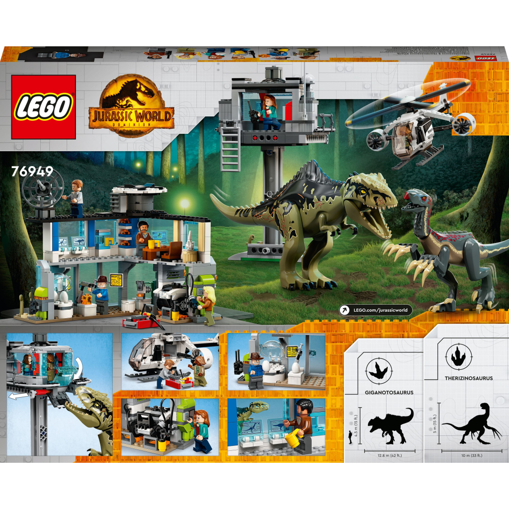 Конструктор LEGO Jurassic World Напад гіганотозавра та теризинозавра 810 деталей (76949) - зображення 10