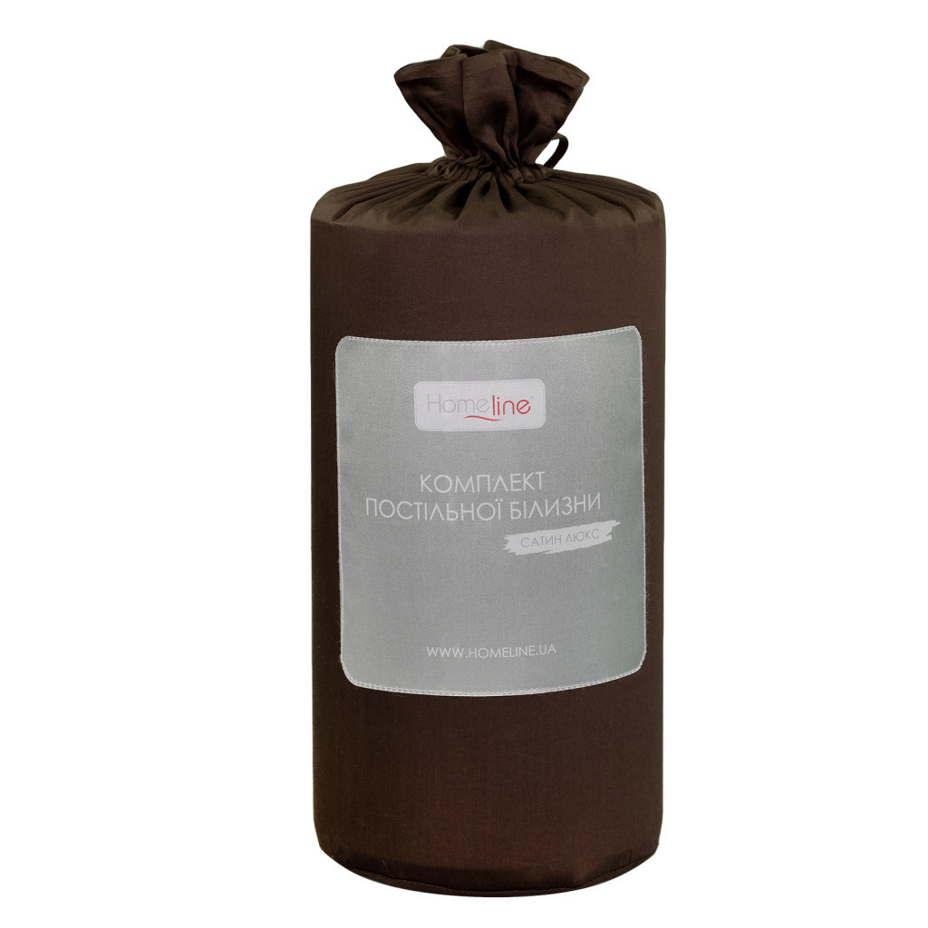 Постільна білизна Home Line Сатин Люкс шоколадний, Євро (155266) - зображення 2