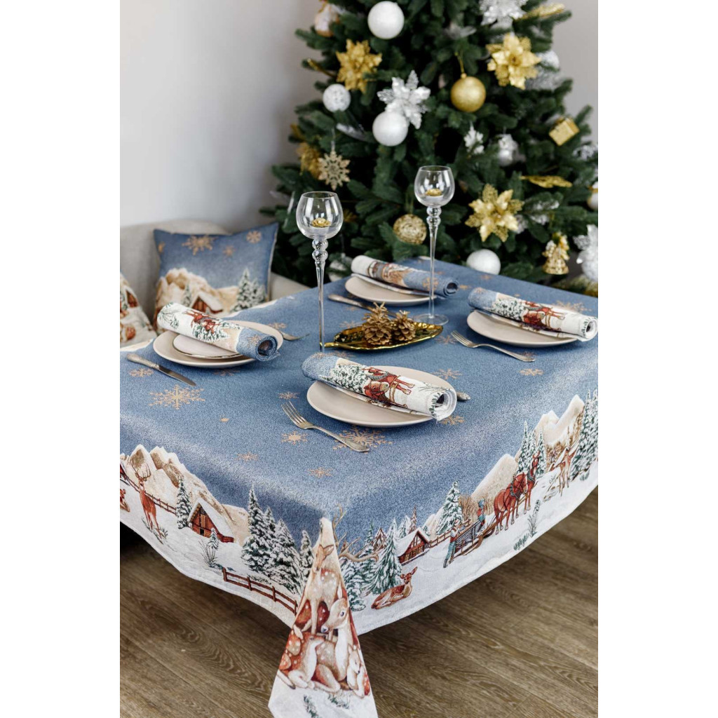 Скатертина Прованс гобеленова Блакитне сяйво 135х180см (4823093450219) - зображення 2