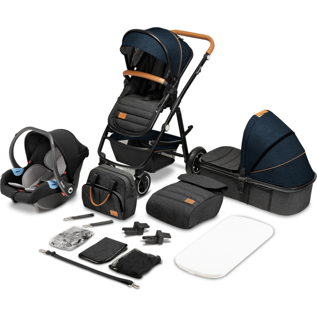 Коляска Lionelo 3 в 1 Amber Blue Navy (LO-AMBER BLUE NAVY (3in1)) - зображення 7
