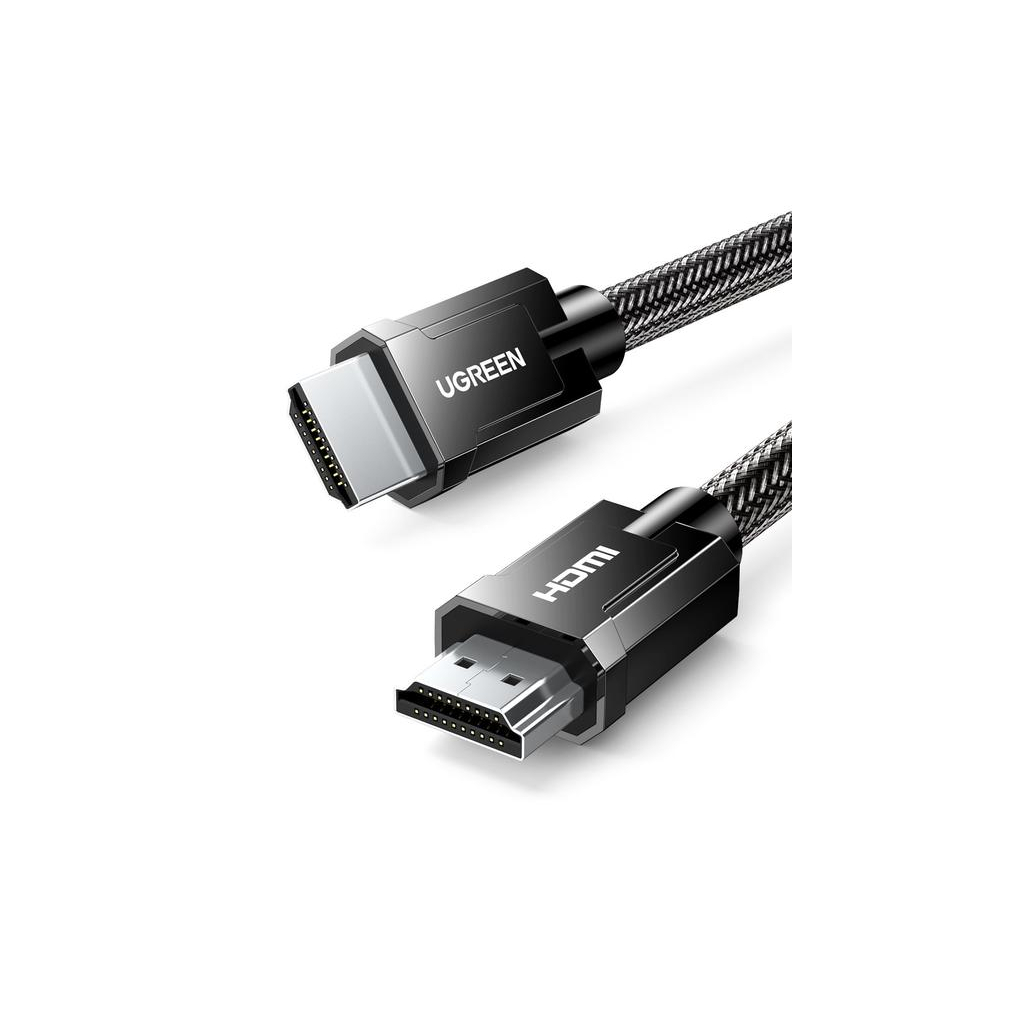 Кабель мультимедійний HDMI to HDMI 1.0m 8K Round with Braided HD135 (Gray) Ugreen (70319) - зображення 1