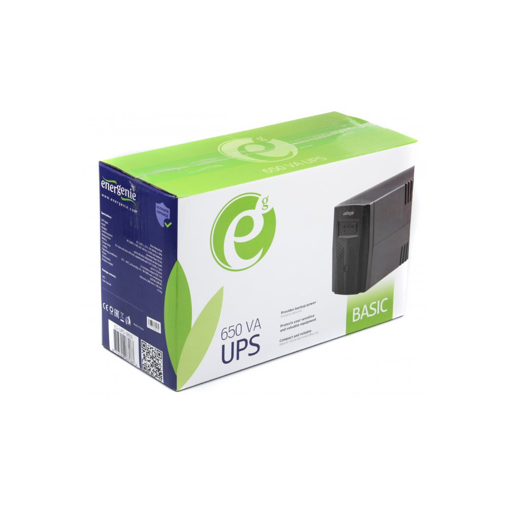Пристрій безперебійного живлення EnerGenie 650VA (EG-UPS-B650) - зображення 3