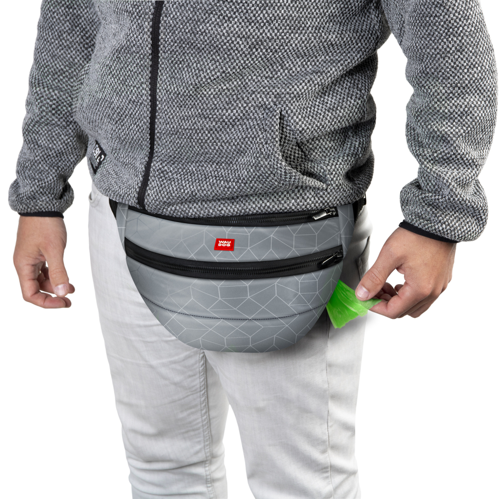 Поясна сумка-бананка для собак WAUDOG Family світловідбивна 33х17х10 см (5686) - изображение 5