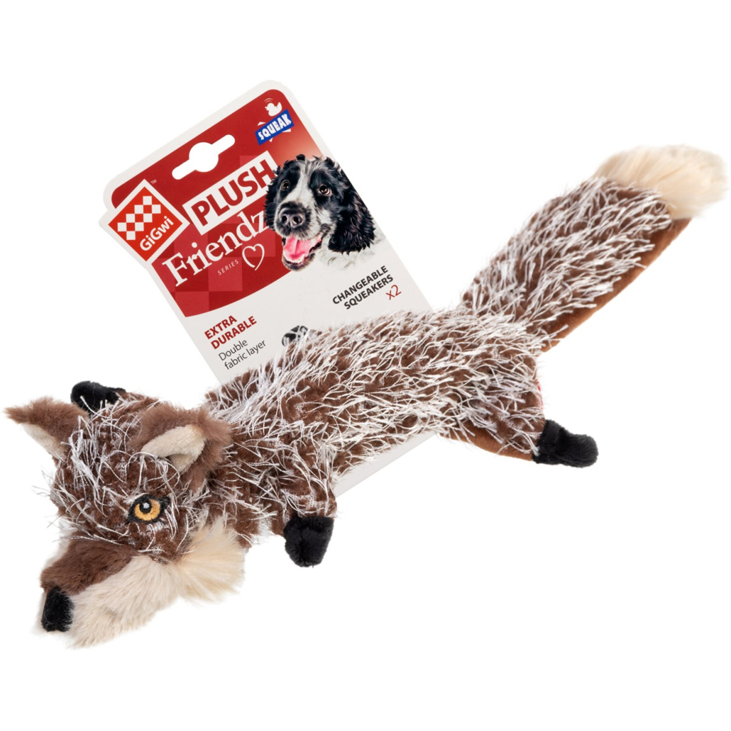 Іграшка для собак GiGwi Plush Вовк з пискавками 37 см (75325) - зображення 2