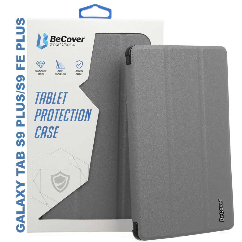 Чохол до планшета BeCover Smart Case Samsung Tab S9 Plus (SM-X810/SM-X816)/S9 FE Plus (SM-X610/SM-X616) 12.4" Gray (710324) - зображення 1