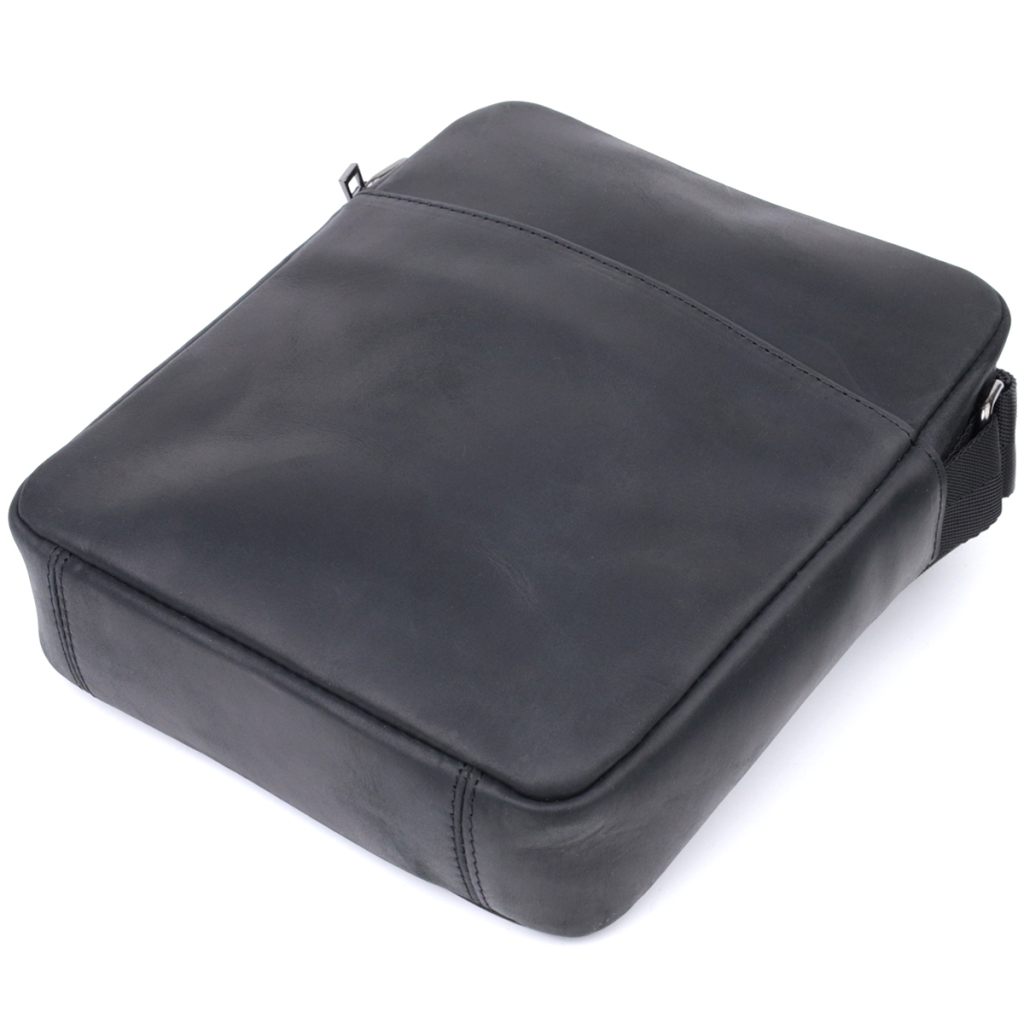 Сумка Shvigel Через плече з матової натуральної шкіри Чорна (22848) - зображення 5