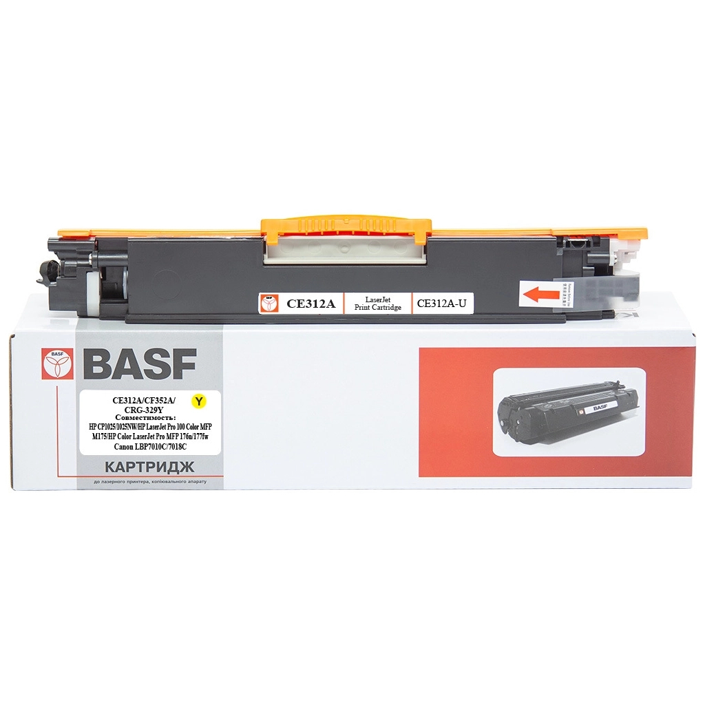 Картридж BASF HP CP1025/CE312A/CF352A, Canon729 Yellow (BASF-KT-CE312A-U) - зображення 1