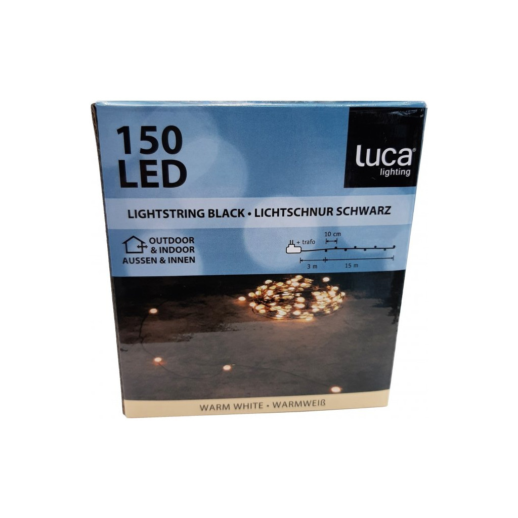 Гірлянда Luca Lighting Струна чорна 18 м теплий білий (8718861853162) - зображення 4