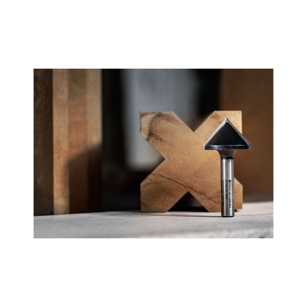 Фреза Bosch Professional пазова V-подібна V, Std, S8, D16, L16 90° (2.608.628.407) - зображення 7