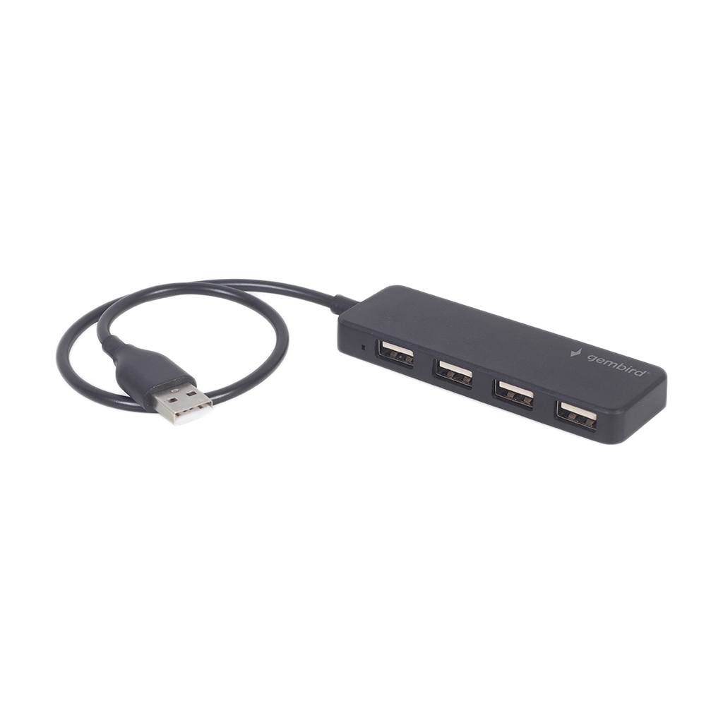 Концентратор Gembird USB 2.0 4 ports black (UHB-U2P4-06) - зображення 1