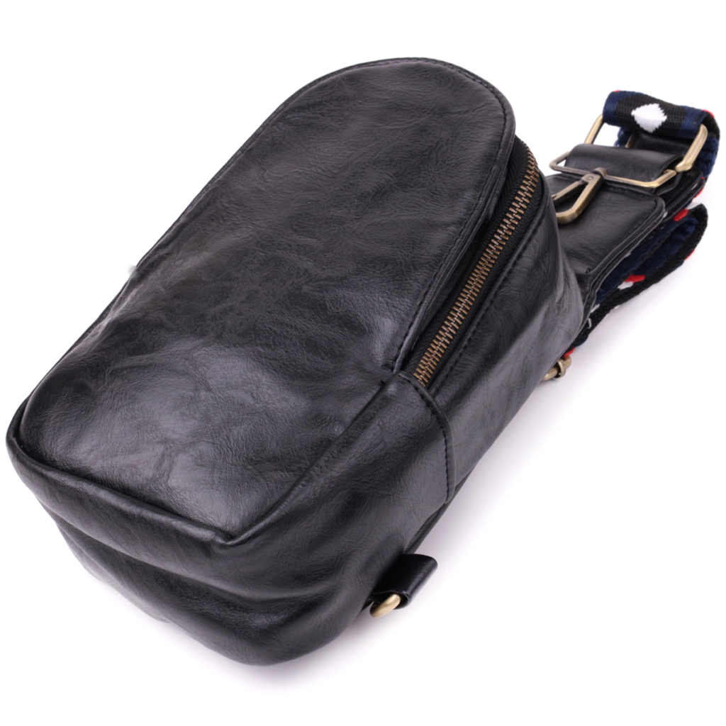 Сумка Vintage Жіноча слінг через плече з екошкіри Чорна (sale_15117) - зображення 5