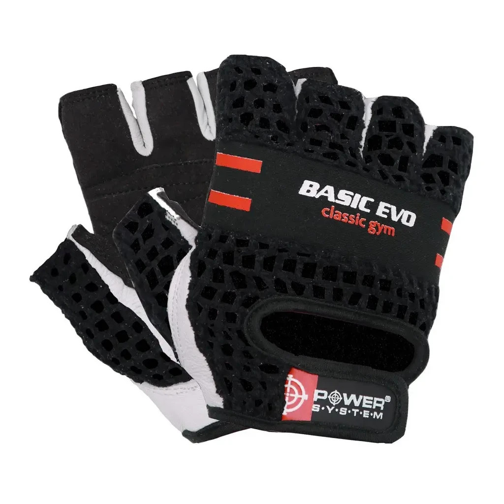 Рукавички для фітнесу Power System PS-2100 Basic EVO Black/Red Line XXL (PS_2100E_XXL_Black/Red) - зображення 1