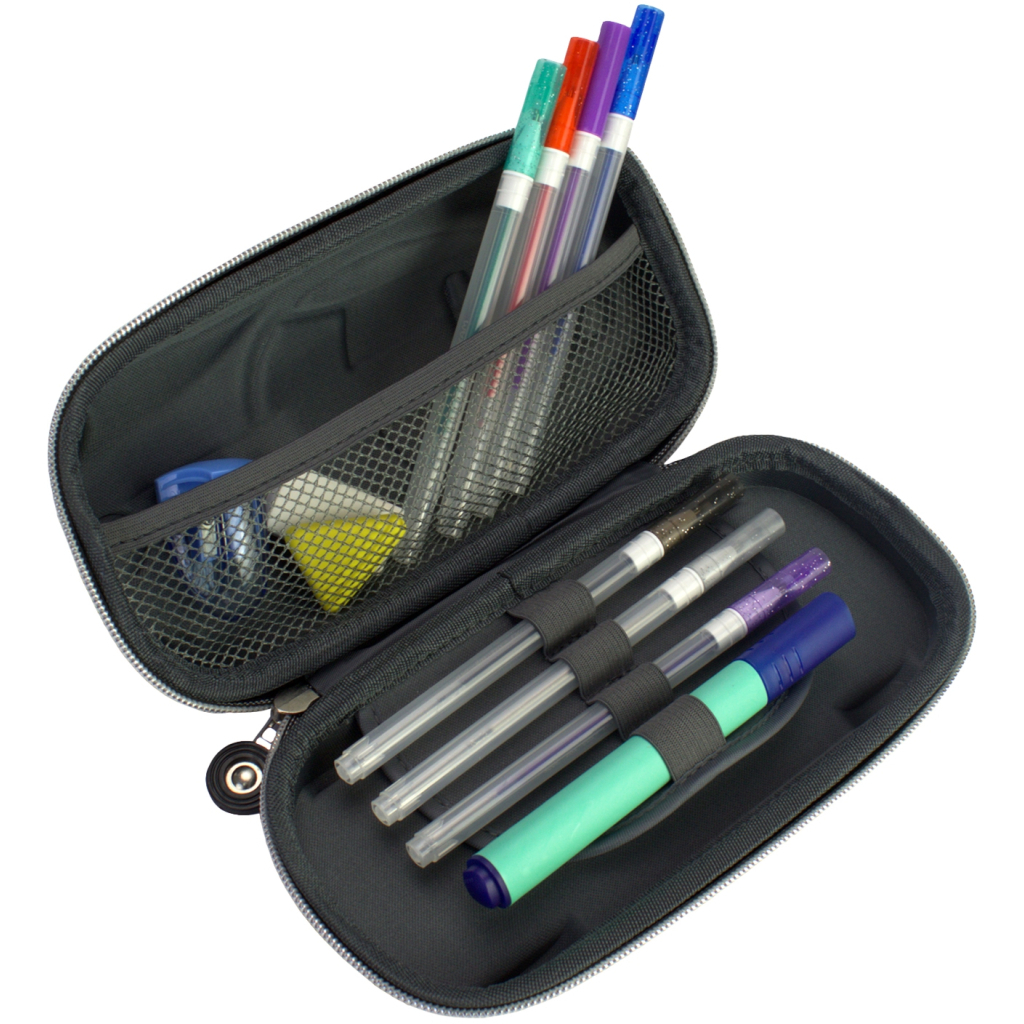 Пенал Cool For School з тисненням 1 відділення з відворотами Чорний (CF87291) - зображення 2