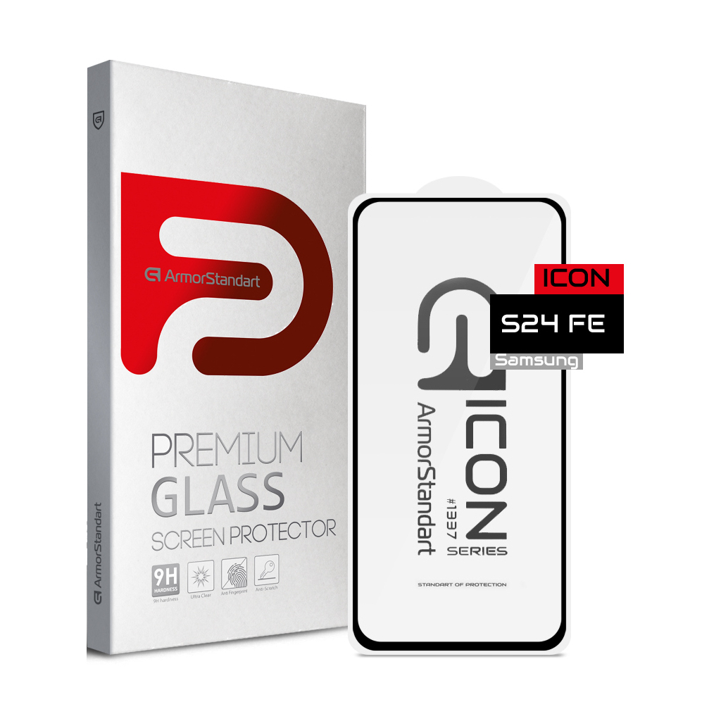 Скло захисне Armorstandart Icon Samsung S24 FE Black (ARM76970) - изображение 1