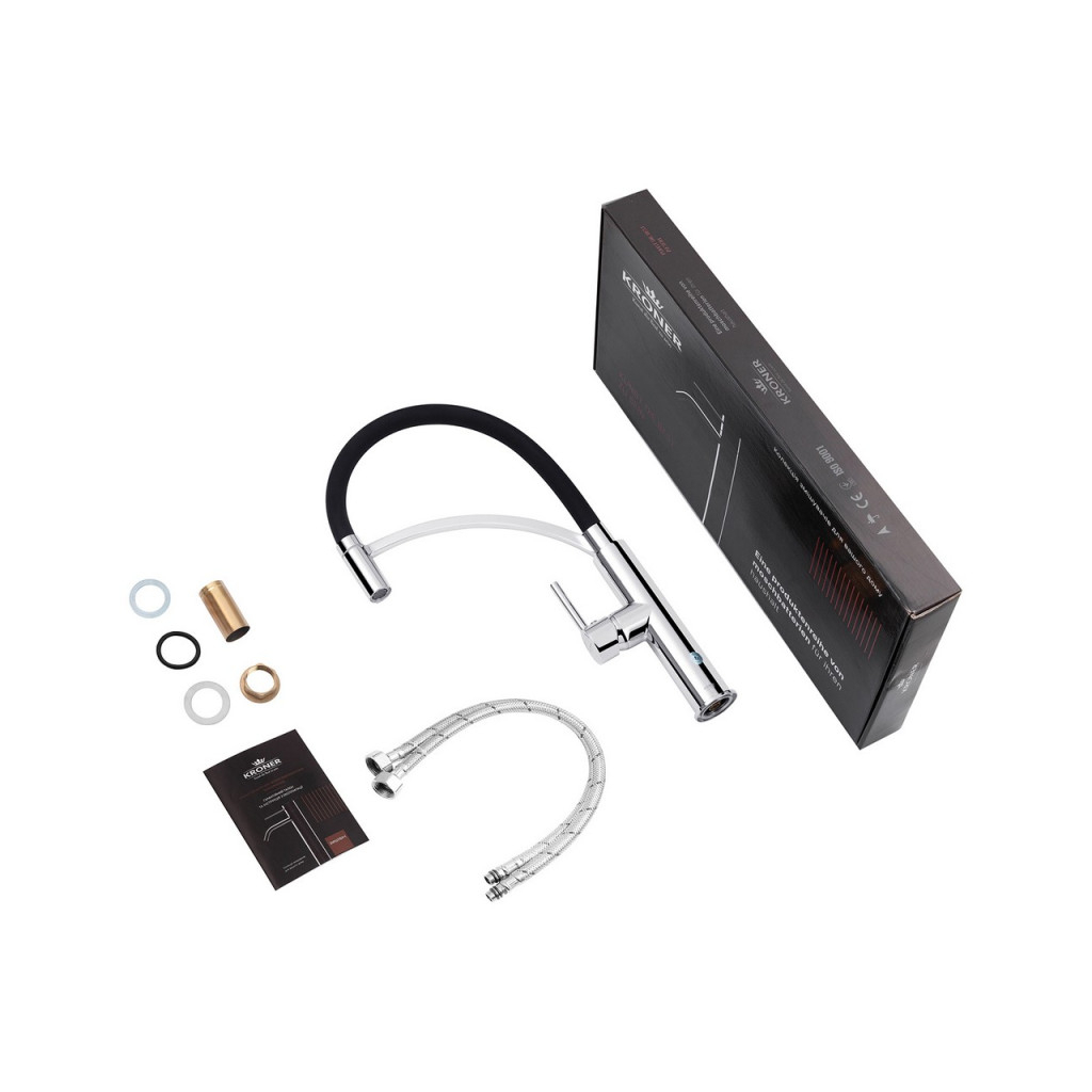 Змішувач Kroner Ersel-C03900BLK - зображення 8