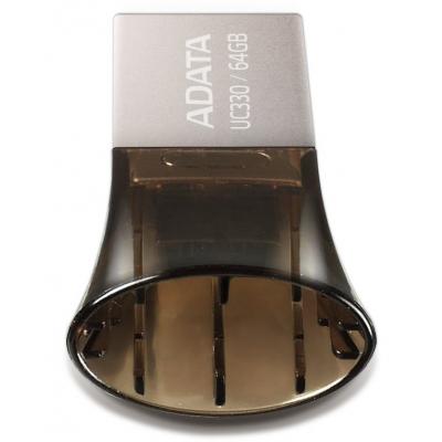 USB флеш накопичувач ADATA 64GB UC330 Black USB 2.0 OTG (AUC330-64G-RBK) - зображення 6