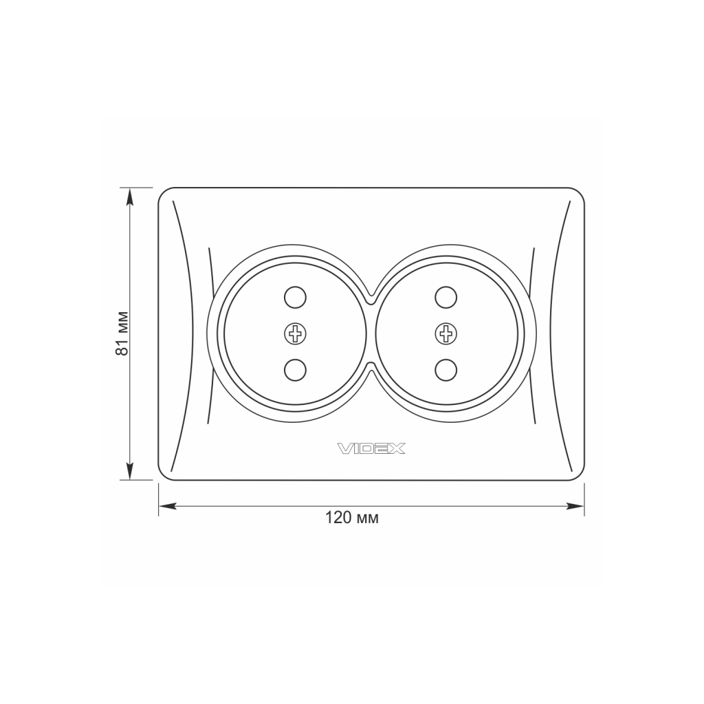 Розетка Videx BINERA 2ая серебр (VF-BNSK2-SS) - зображення 6