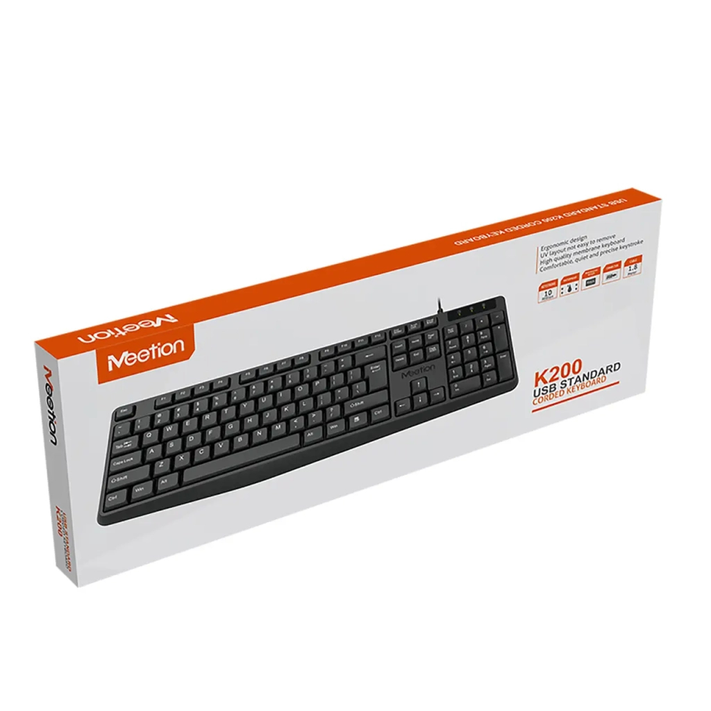 Клавіатура Meetion K200 USB UA Black (MT-K200-A-RUA) - зображення 3