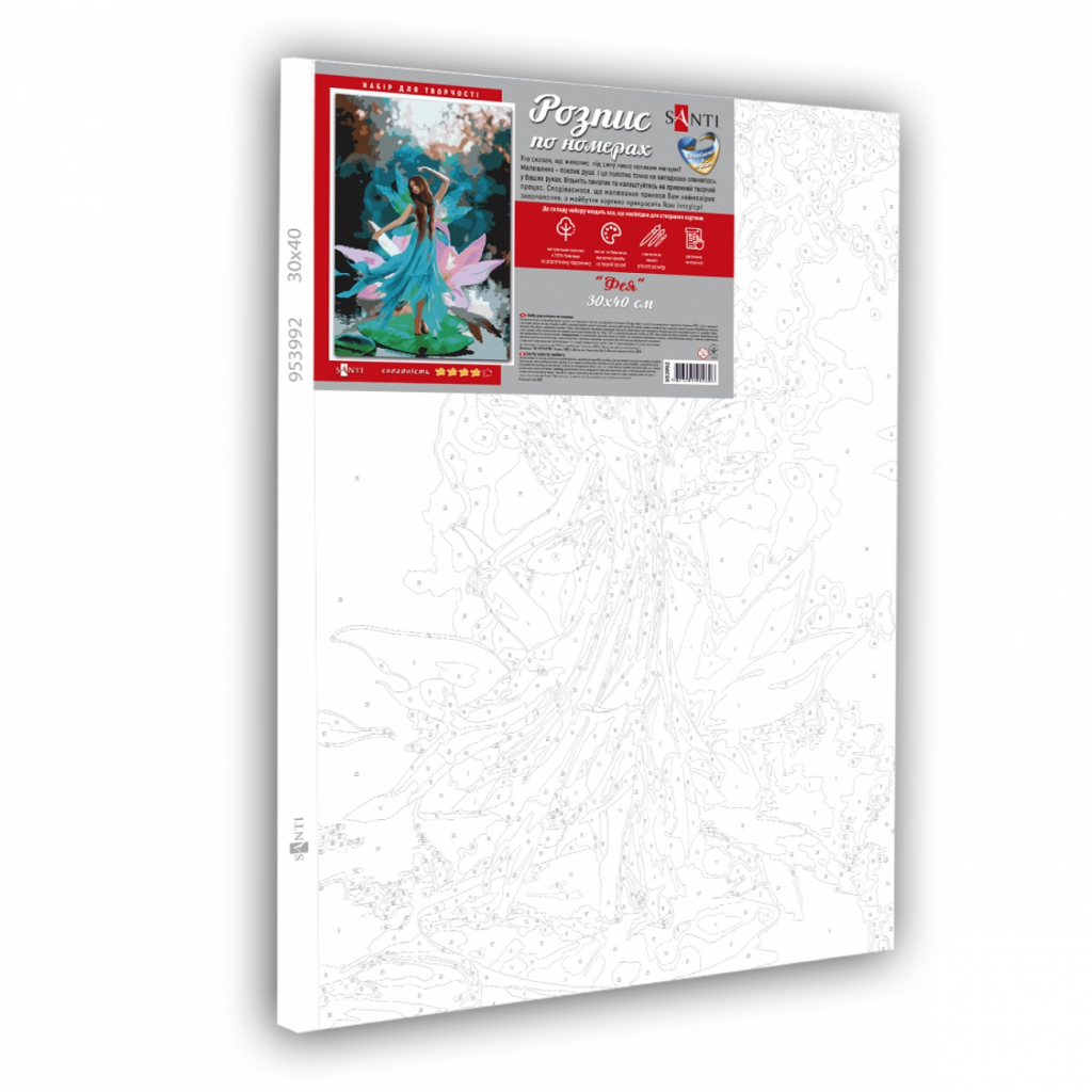 Картина по номерам Santi Фея 30*40 см (953992) - зображення 2
