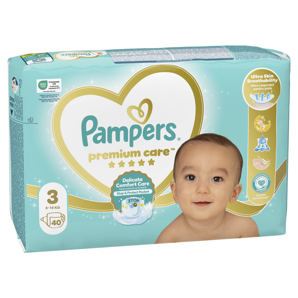 Підгузки Pampers Premium Care Midi Розмір 3 (6-10 кг) 40 шт (8001090379337) - зображення 2