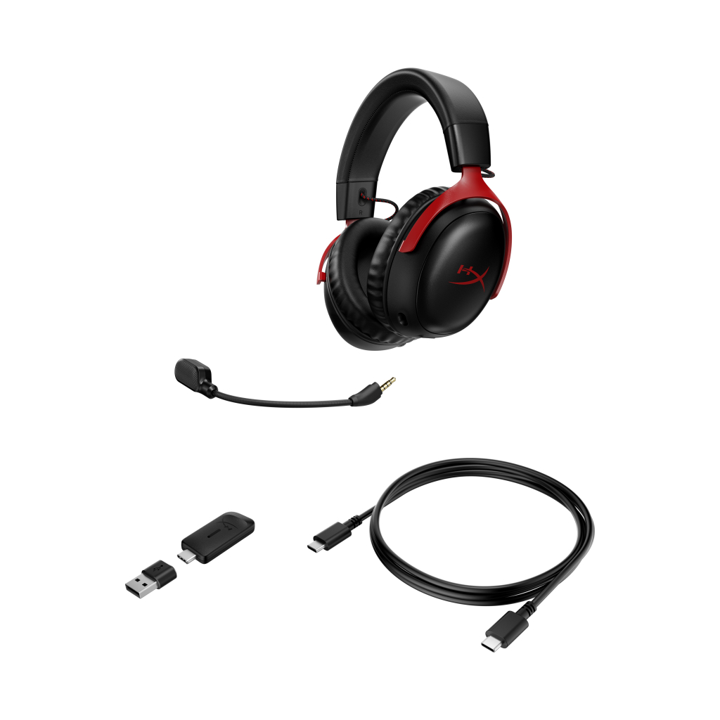 Навушники HyperX Cloud III Wireless Black-Red (77Z46AA) - зображення 7