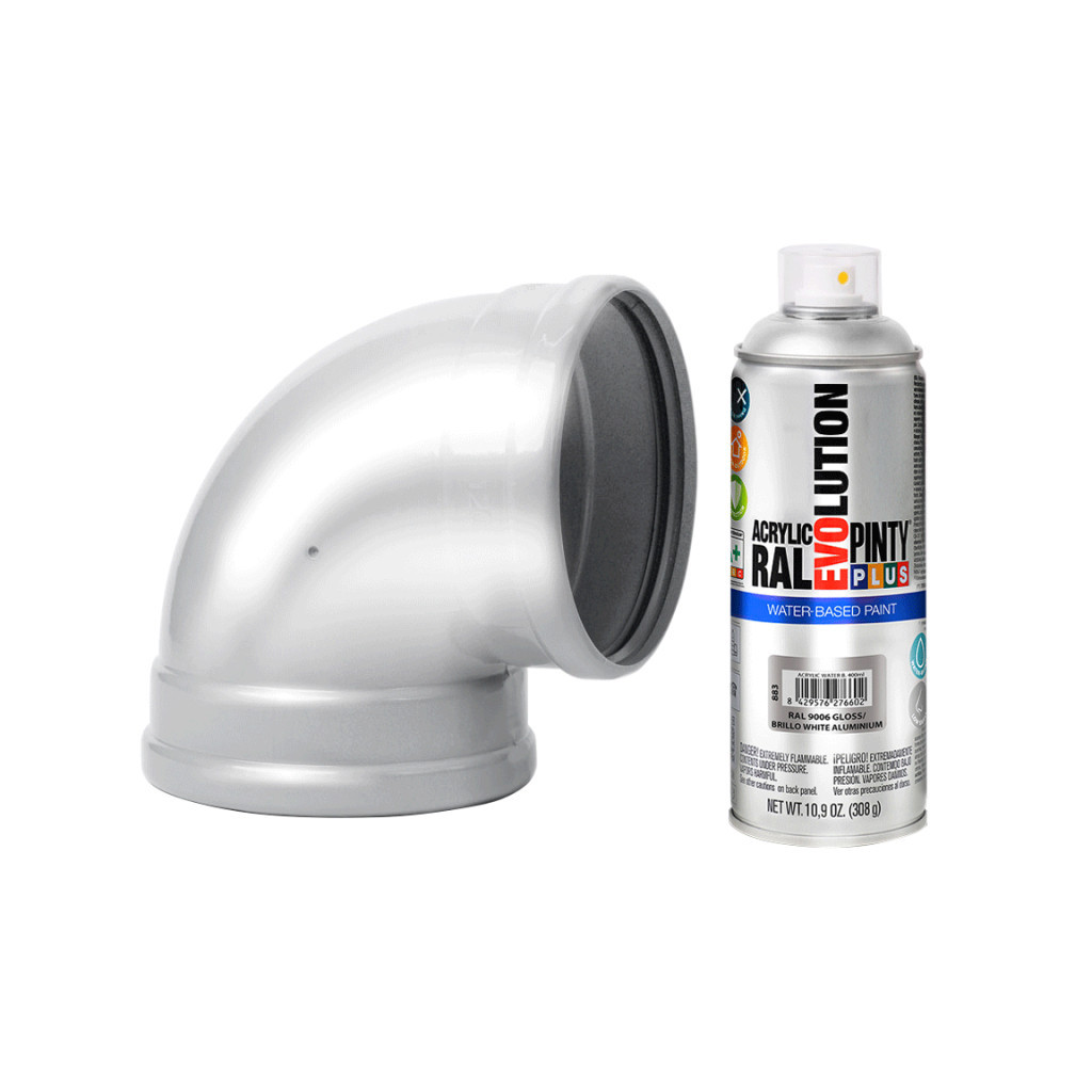 Фарба-аерозоль Pintyplus на водній основі Evolution Ral 9006, Алюмінієвий, глянцевий (8429576276602) - зображення 2