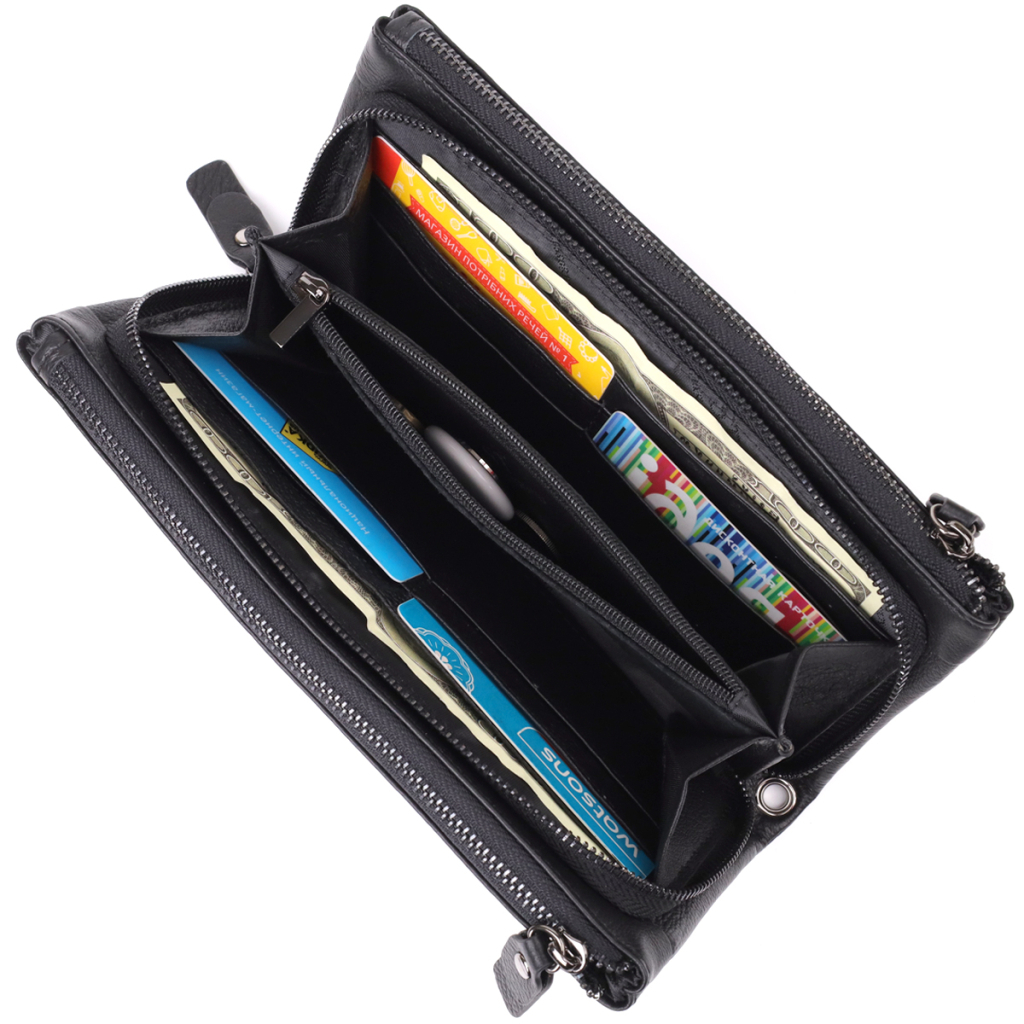 Гаманець ST Leather Шкіряний Чорний (23111) - зображення 6