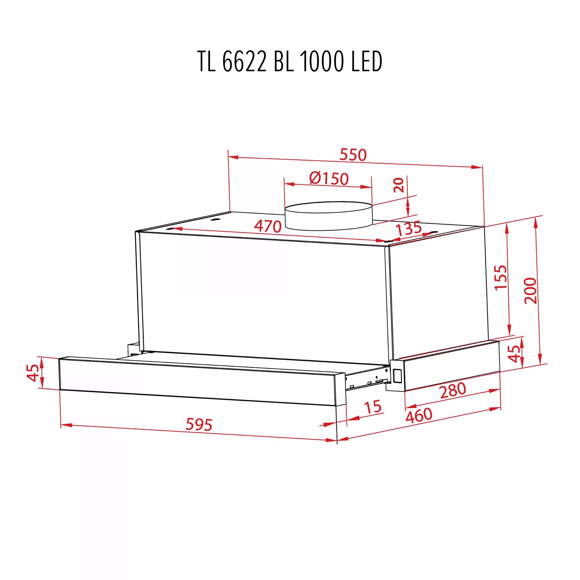 Витяжка Perfelli TL 6622 BL 1000 LED - изображение 12
