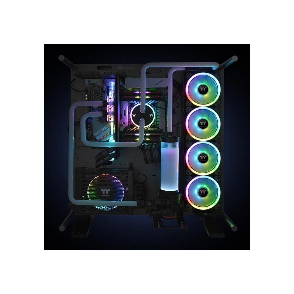 Кулер до корпусу ThermalTake Riing Trio 12 RGB Radiator Fan TT Premium Edition (3-Fan Pack) (CL-F072-PL12SW-A) - зображення 6