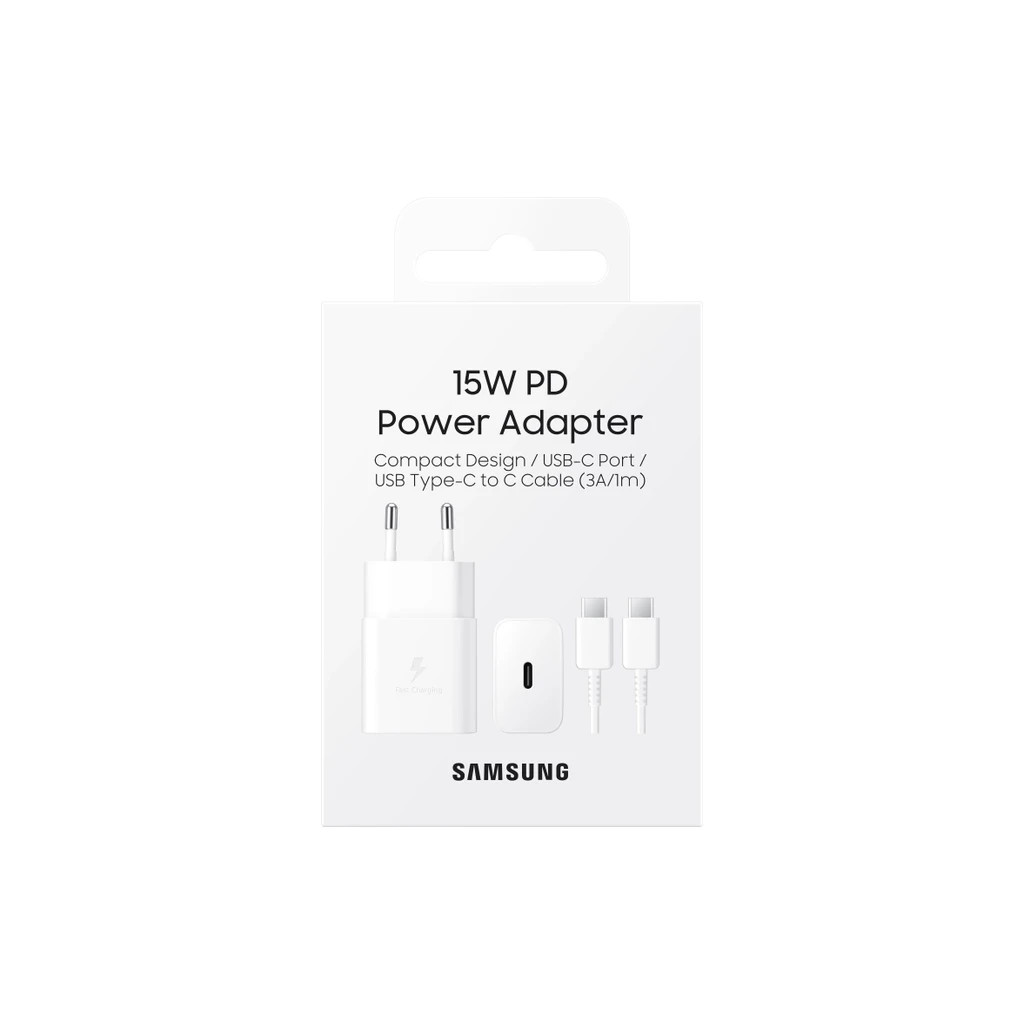 Зарядний пристрій Samsung USB-С 15W White + Cable USB-C 1m (EP-T1510XWEGEU) - зображення 5