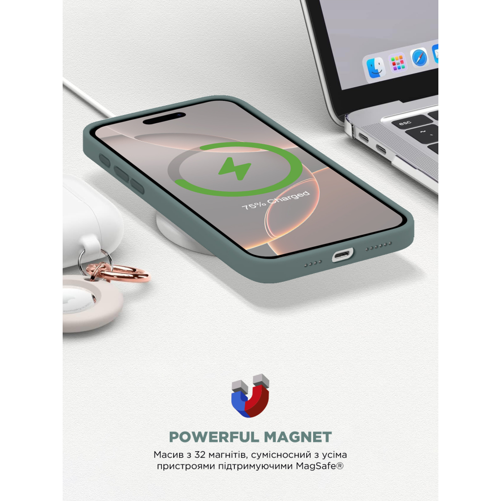Чохол до мобільного телефона Armorstandart ICON2 MagSafe Apple iPhone 16 Pro Lake Green (ARM81318) - зображення 9